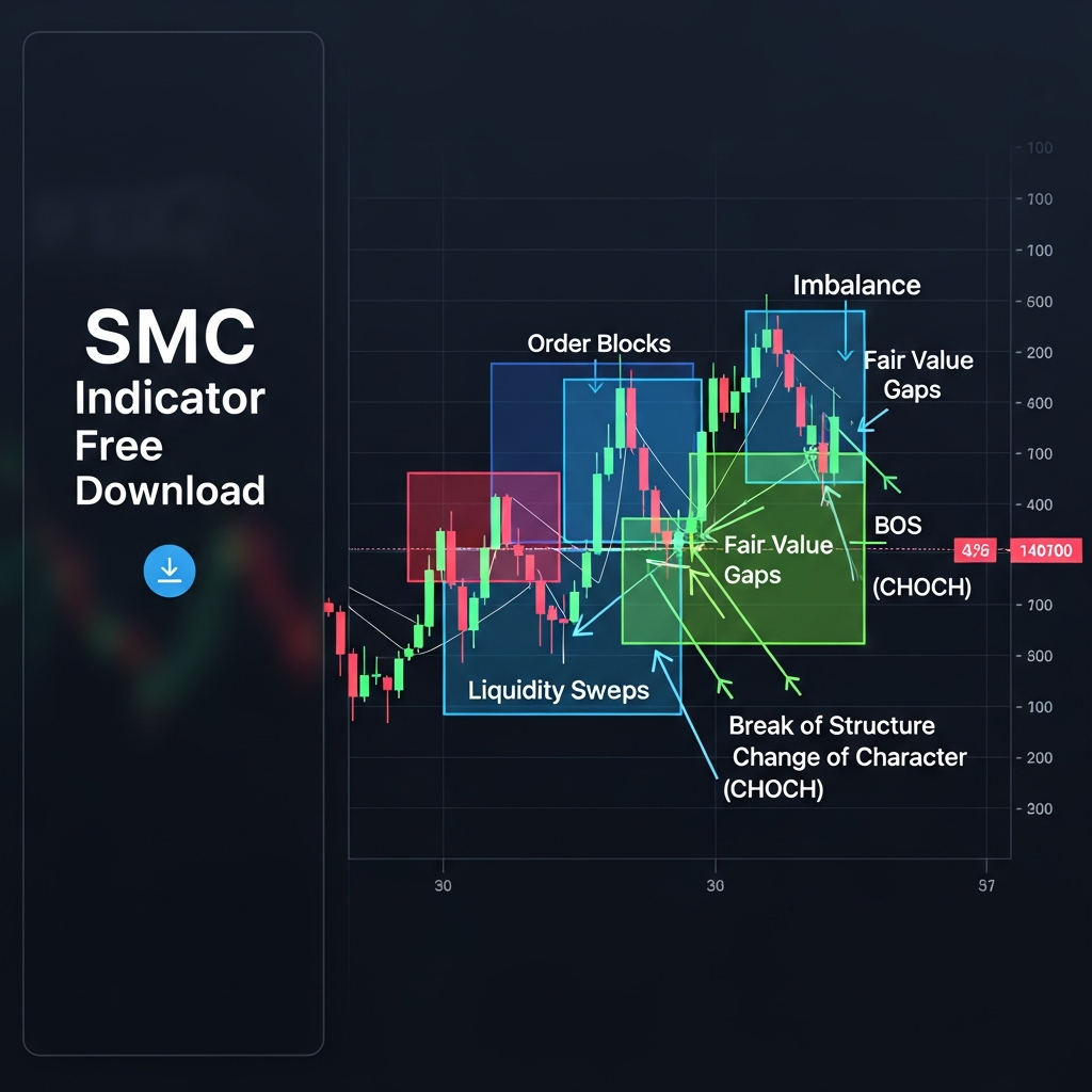 Smart Money Concepts SMC indicator free download