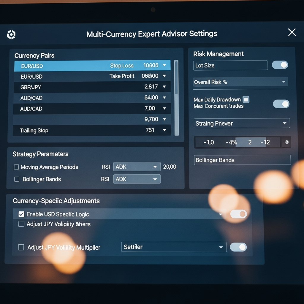 multi-currency expert advisor settings